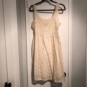 Perfect Cream Lace Cotton Summer Dress!!